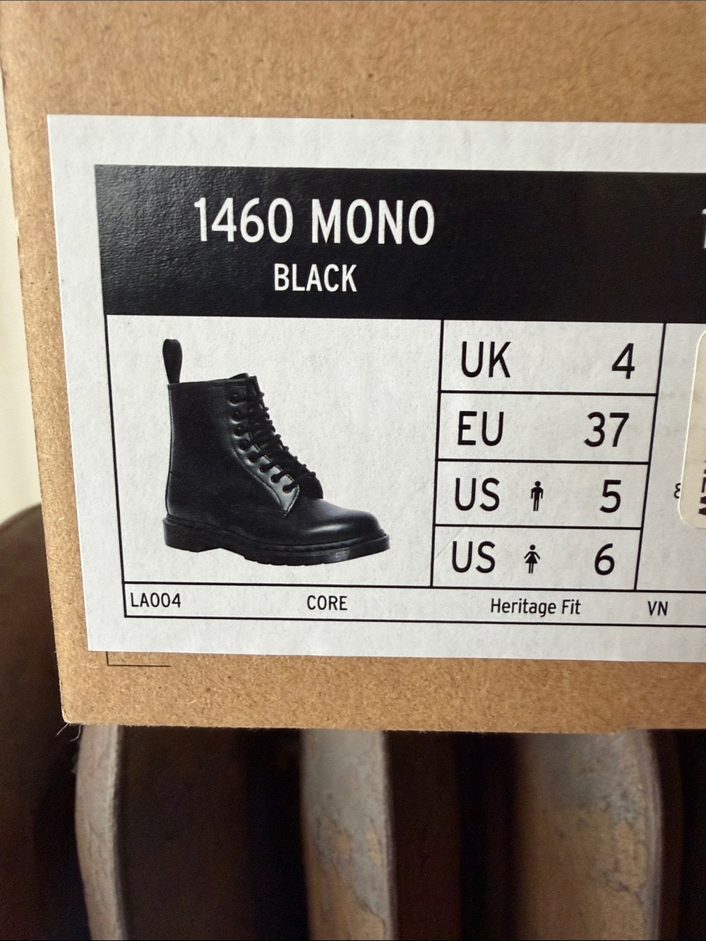 Dr. Martens Black Mono Smooth Leather Lace-Up Boots - Picture 7 of 7